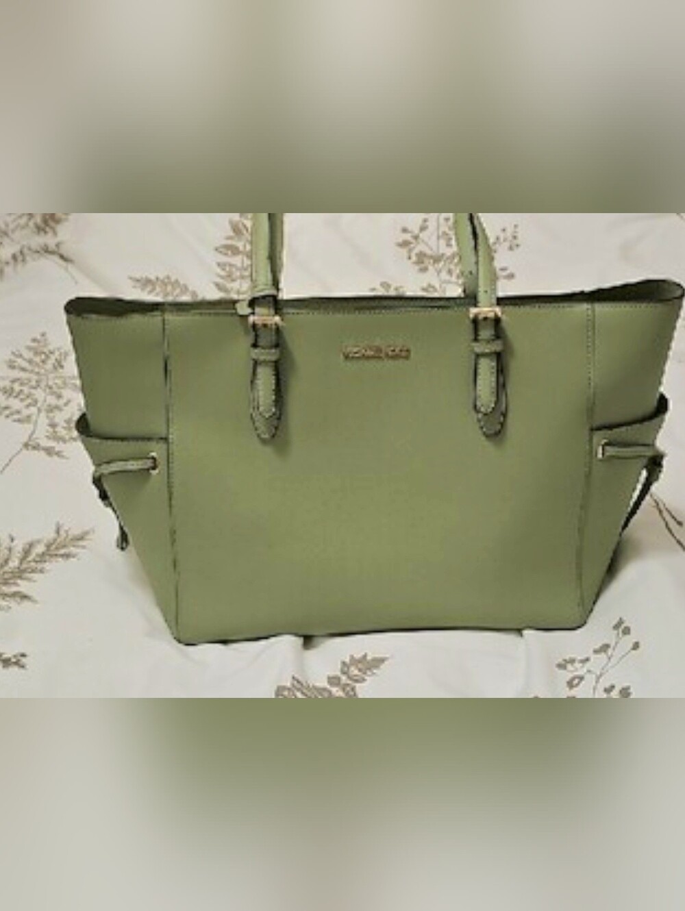 ​Michael Kors Saffiano Leather Tote Bag – Sage / Mint Green (Excellent Condition